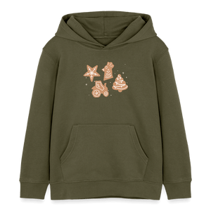 Weihnachtsplätzchen / Kinder Organic Hoodie - Khaki