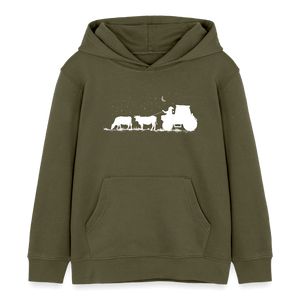 Weihnachtsmann mit Kühe / Kinder Organic Hoodie - Khaki