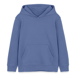 Weihnachtsmann fliegt mit Traktor über die Wälder / Kinder Organic Hoodie - Blau