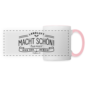 Landluft macht schön / Tasse - Weiß/Pink