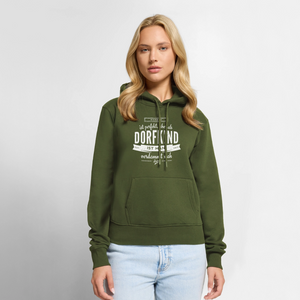 Niemand ist perfekt aber als Dorfkind ist man verdammt nah dran / Damen Premium Hoodie - Khaki