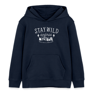 Stay Wild Dorfchild / Kinder Organic Hoodie - Navy