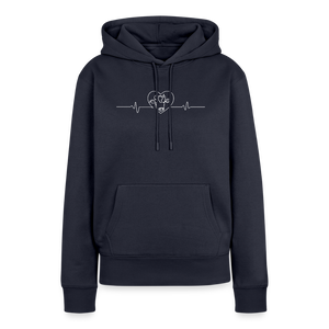 Herzschlag Kuh / Kuhliebe / Damen Premium Hoodie - Navy