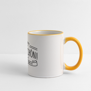 Landluft macht schön / Tasse - Weiß/Gelb