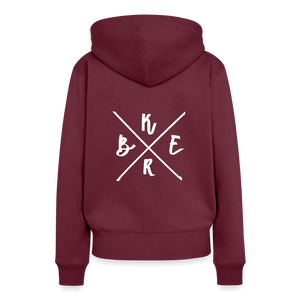 Kerb Badge / Damen Premium Hoodie - Burgunderrot