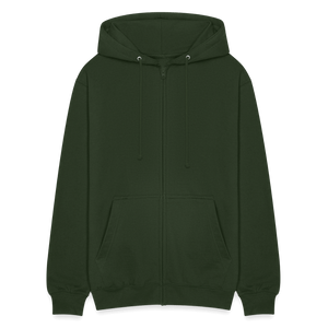 Zum Glück Dorfkind / Herren Premium Sweatjacke - Forstgrün