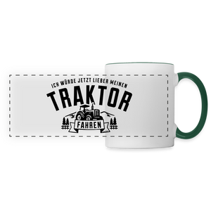 Lieber traktor fahren Tasse - Weiß/Dunkelgrün