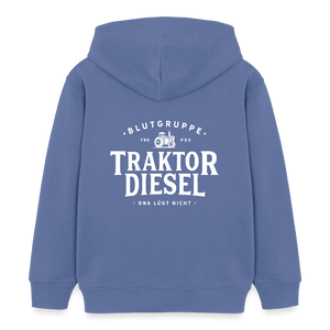 Blutgruppe Traktor Diesel - DNA lügt nicht / Kinder Organic Hoodie - Blau