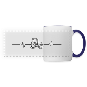 Herzschlag Traktor /  Tasse - Weiß/Kobaltblau