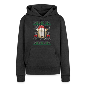 Mährry Christmas / Weihnachten Schaf / Ugly Christmas Sweater / Damen Premium Hoodie - Anthrazit meliert
