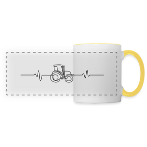 Herzschlag Traktor /  Tasse - Weiß/Gelb