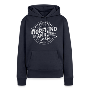 Unterschätze niemals ein Dorfkind an der Theke, du kannst nur verlieren / Damen Premium Hoodie - Navy