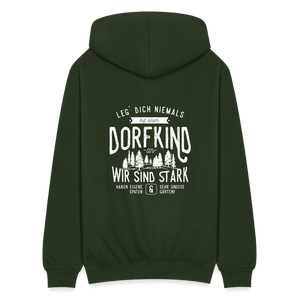Leg Dich niemals mit einem Dorfkind an / Herren Premium Sweatjacke - Forstgrün