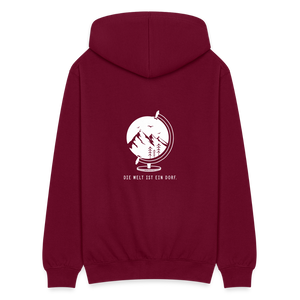 Die Welt ist ein Dorf / Herren Premium Sweatjacke - Bordeaux