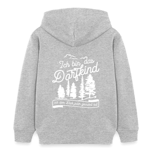 Ich bin das Dorfkind vor dem Dich jeder gewarnt hat / Kinder Organic Hoodie - Grau meliert