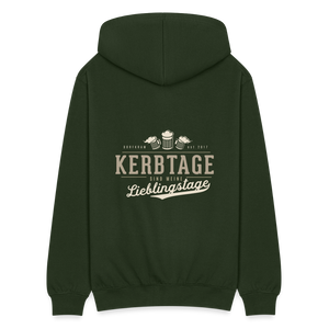 Kerbtage / Unisex Kapuzenjacke - Forstgrün