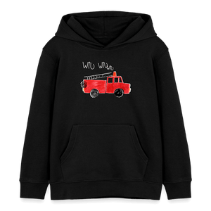 Feuerwehrauto Feuerwehr Wiu Sirene / Kinder Organic Hoodie - Schwarz