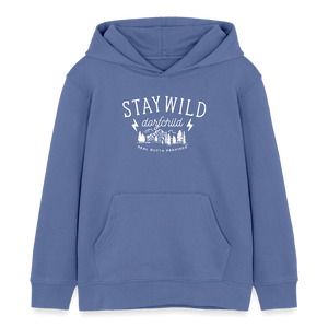 Stay Wild Dorfchild / Kinder Organic Hoodie - Blau