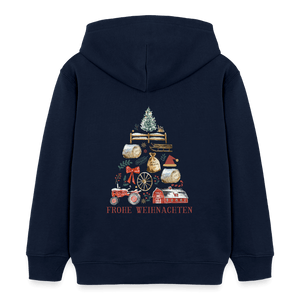 Frohe Weihnachten - Weihanchtsbaum / Kinder Organic Hoodie - Navy