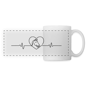 Herzschlag Pferd / Panoramatasse - Weiß
