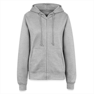 Crazy Cow Lady / Kühe sind besser als Menschen / Damen Premium Sweatjacke - Grau meliert