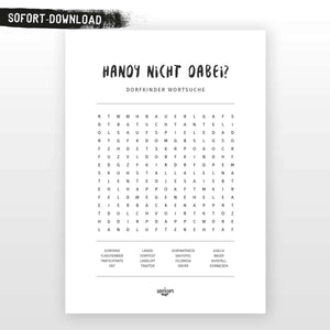 Dorfkinder Wortsuche / Handy nicht dabei? / Druckdatei