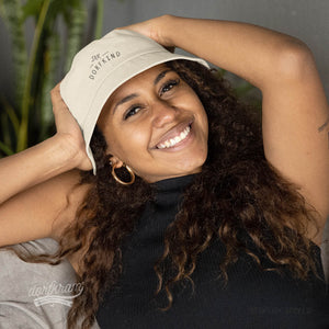 Anglerhut Hut Zum Glück Dorfkind natur Bucket Hat Sommerhut Dorfkram®