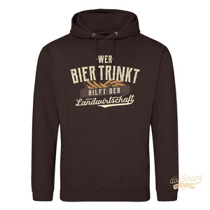 Wer Bier trinkt hilft der Landwirtschaft / Herren Premium Hoodie
