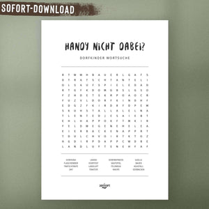 Dorfkinder Wortsuche / Handy nicht dabei? / Druckdatei
