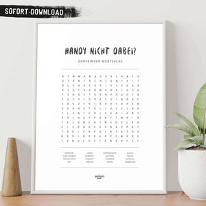 Dorfkinder Wortsuche / Handy nicht dabei? / Druckdatei