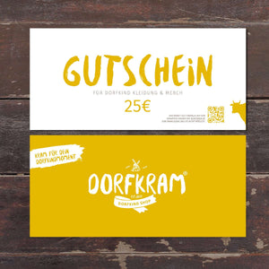 Geschenkgutschein Dorfkram® Gutschein für Dorfkind