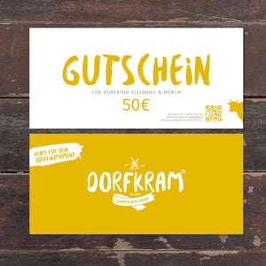 Geschenkgutschein Dorfkram® Gutschein für Dorfkind