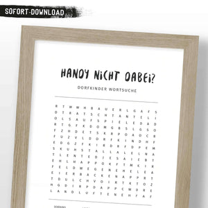 Dorfkinder Wortsuche / Handy nicht dabei? / Druckdatei
