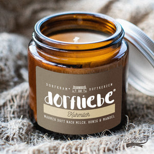 Duftkerze im brauen Glas warmer Duft Milch und Honig Landleben Dorfkram®