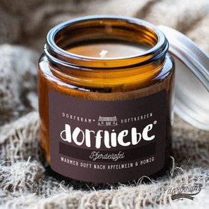 Witzige Kerze. Sojawachs Kerze im Glas Spruch. Pferde. Dorfkram®