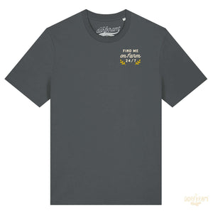 Shirt für Landwirte von Dorfkram® . Find me on Farm 24-7. No Farmer no Food