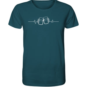Witziges Biershirt für Dorfkinder. EKG Herzschlag Bier. Dorfkram®