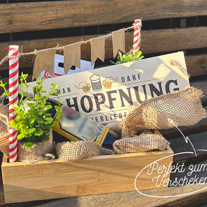 Biergarten DIY Idee Geschenkidee basteln Bier. Dorfkram®