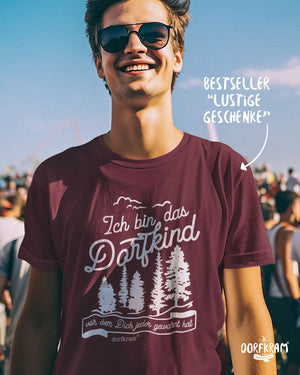Dorfkind Shirt mit lustigem Spruch. Dorfkram® Lustige Geschenke