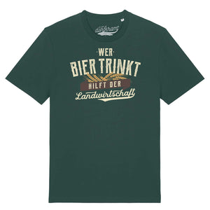 Spruch Shirt Dorf. Bier hilft der Landwirtschaft . Dorfkram®