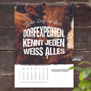 Dorfkindermomente Kalender. Dorfkinder kennen jeden und wissen alles. Dorfkram® 2025