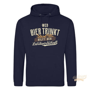 Wer Bier trinkt hilft der Landwirtschaft / Herren Premium Hoodie