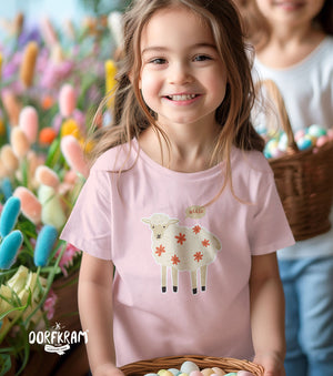 Süßes Schaf Kindershirt Dorfkinder Mäh rosa von Dorfkram®