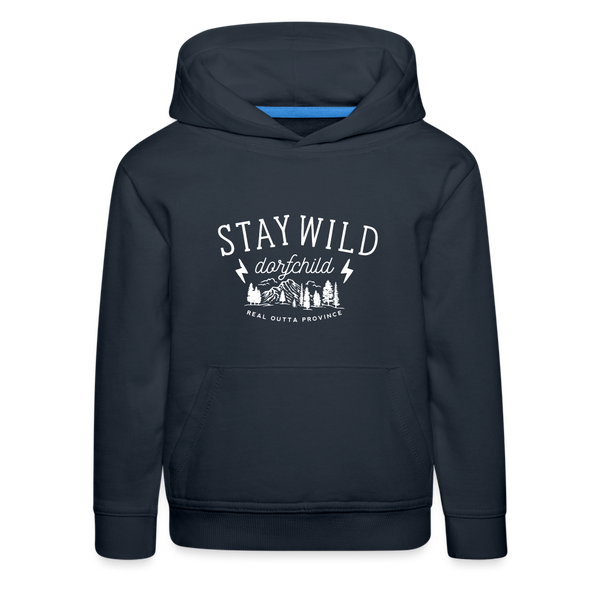 Stay wild Dorfchild / Kinder Premium Hoodie - Navy