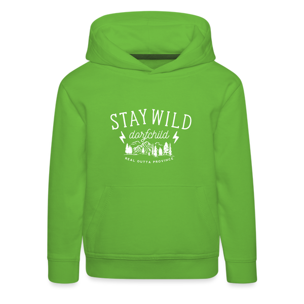 Stay wild Dorfchild / Kinder Premium Hoodie - Hellgrün