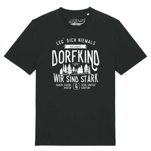 Leg Dich niemals mit einem Dorfkind an / Herren Organic Shirt