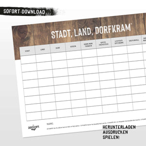 Stadt Land Dorf / Druckdatei