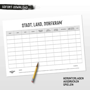 Stadt Land Dorf / Druckdatei