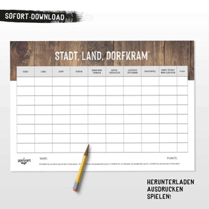 Stadt Land Dorf / Druckdatei