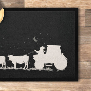 lustige Fußmatte Weihnachten Traktor Landwirt